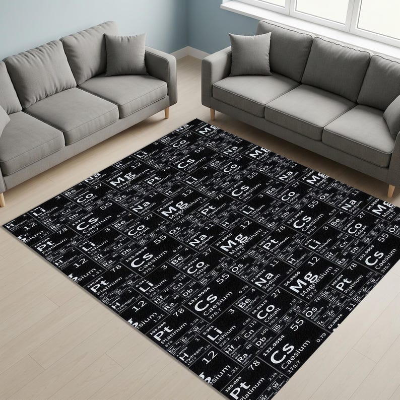 Periodic Table Rug, Chemistry Kids Room Decor, Educational Rug - Etsy