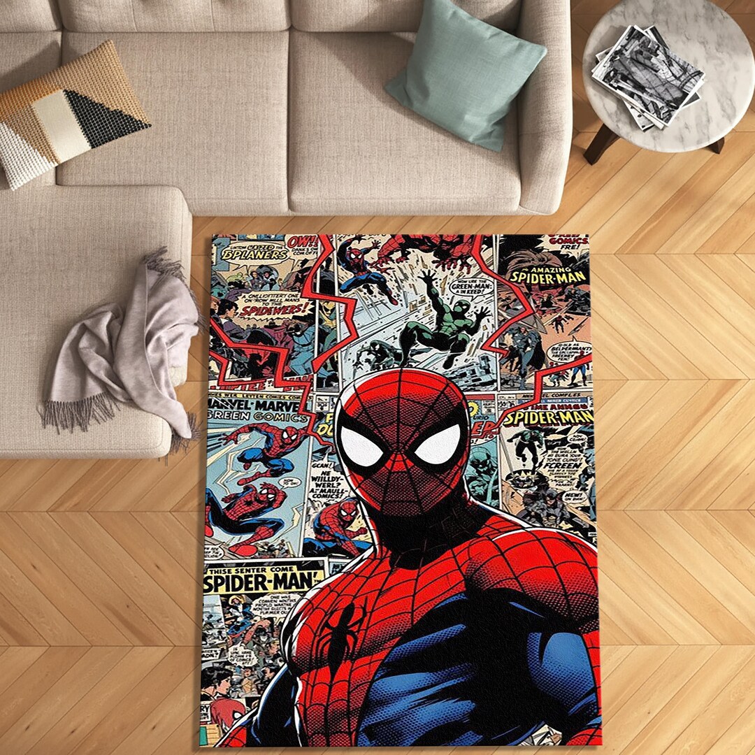 Spiderman Rug, Spider Man Rug, Kids Room Decor, Chield Rug, Boys Room ...
