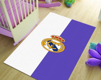 Alfombra del Real Madrid, Alfombra de fútbol, Decoración para habitación juvenil