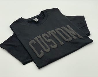 Custom Puff Print Shirt, Personalized Raised Text Apparel, Custom Font Tee