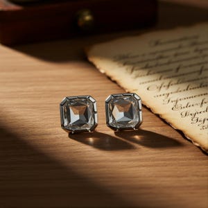 Geometryczne kwadratowe kolczyki, przezroczyste kolczyki z wyrazistym wzorem, luksusowa biżuteria damska, do noszenia na co dzień, nowoczesny dodatek modowy
