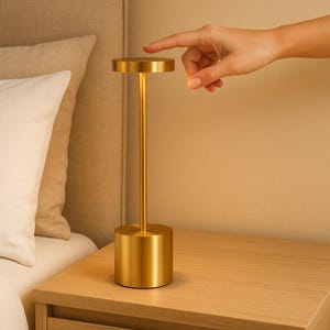Touch Table Lamp USB Rechargeable – Dimmable Night Light, 3 Colors, Bedside Lamp, Desk Light, Hotel & Bar Decoration