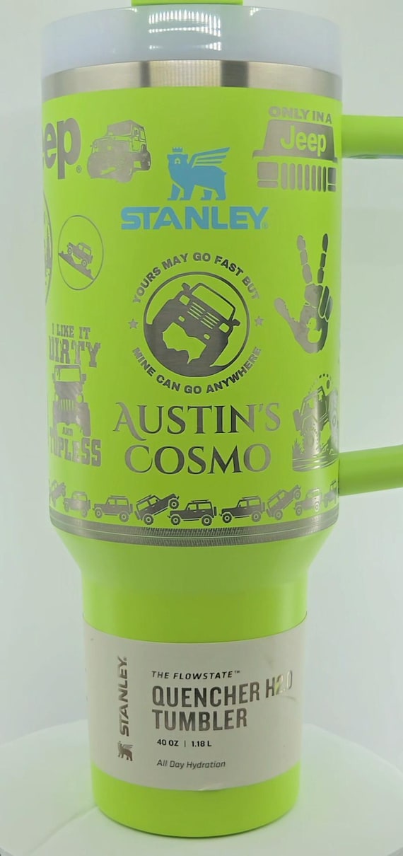 Personalized Jeep Stanley Tumbler 40 oz | Engraved Jeep Lover Gift | Custom Name Stanley Quencher | Off Road Jeep Gift | Jeep Owner Cup