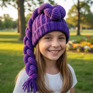 Rumi Braid Hat Crochet Pattern, Braided Beanie (Digital Download)