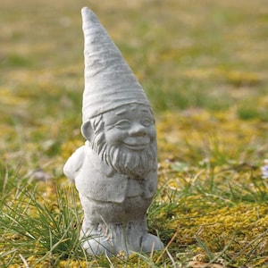 New Concrete Adorable Garden Gnome ..Unpainted model...Fast Shipping..