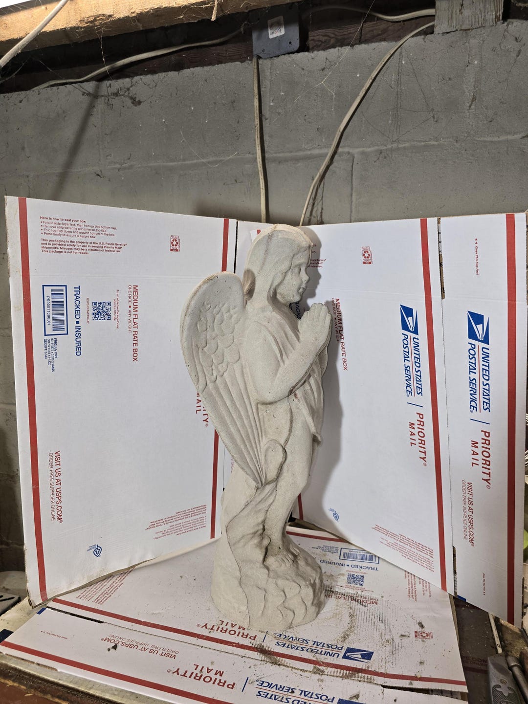 Concrete Stone Angel Statue...new 2025 2026. - Etsy
