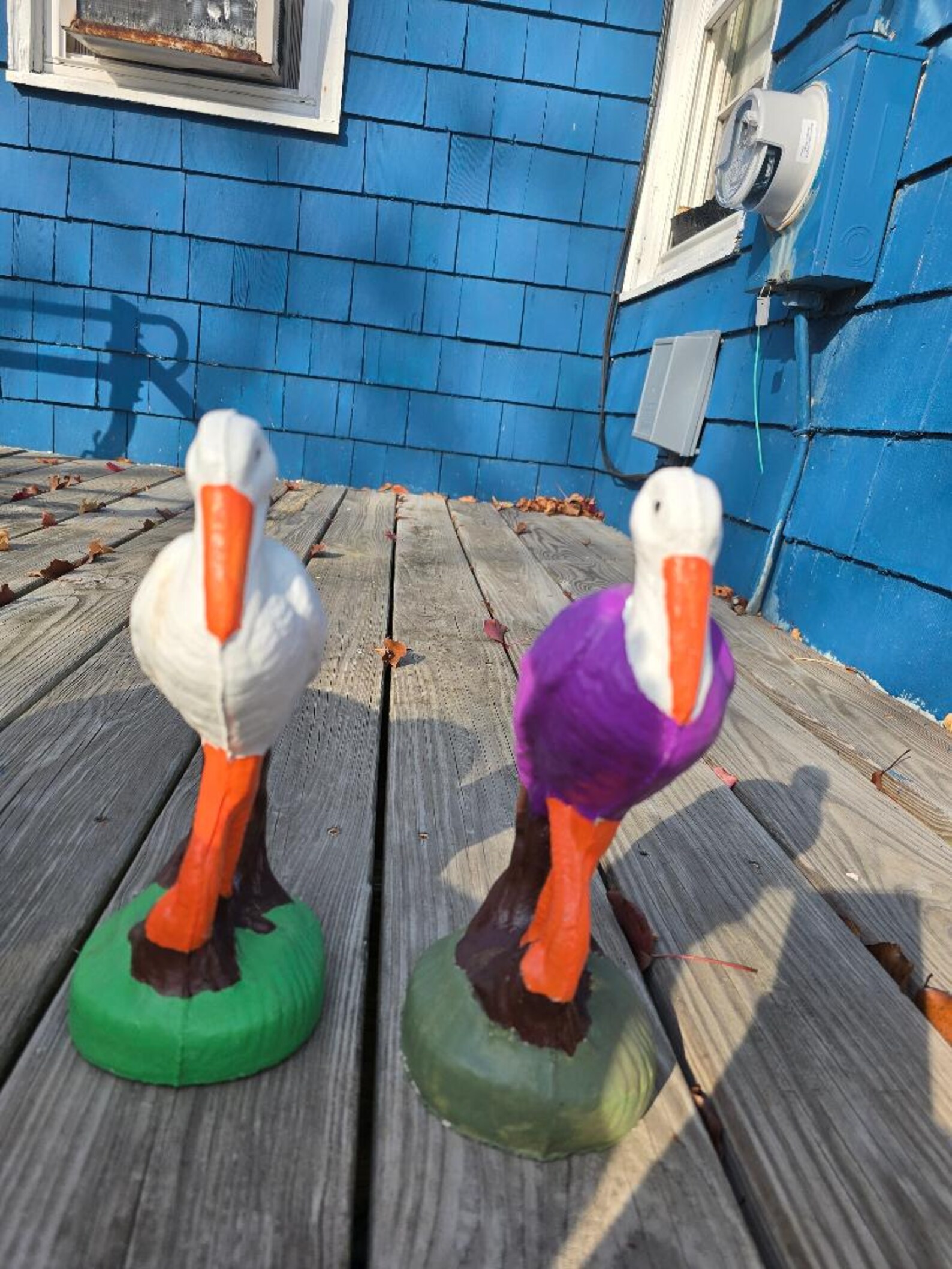 New Beautiful Concrete Stone Made Painted Crane Please Choose 1. - Etsy