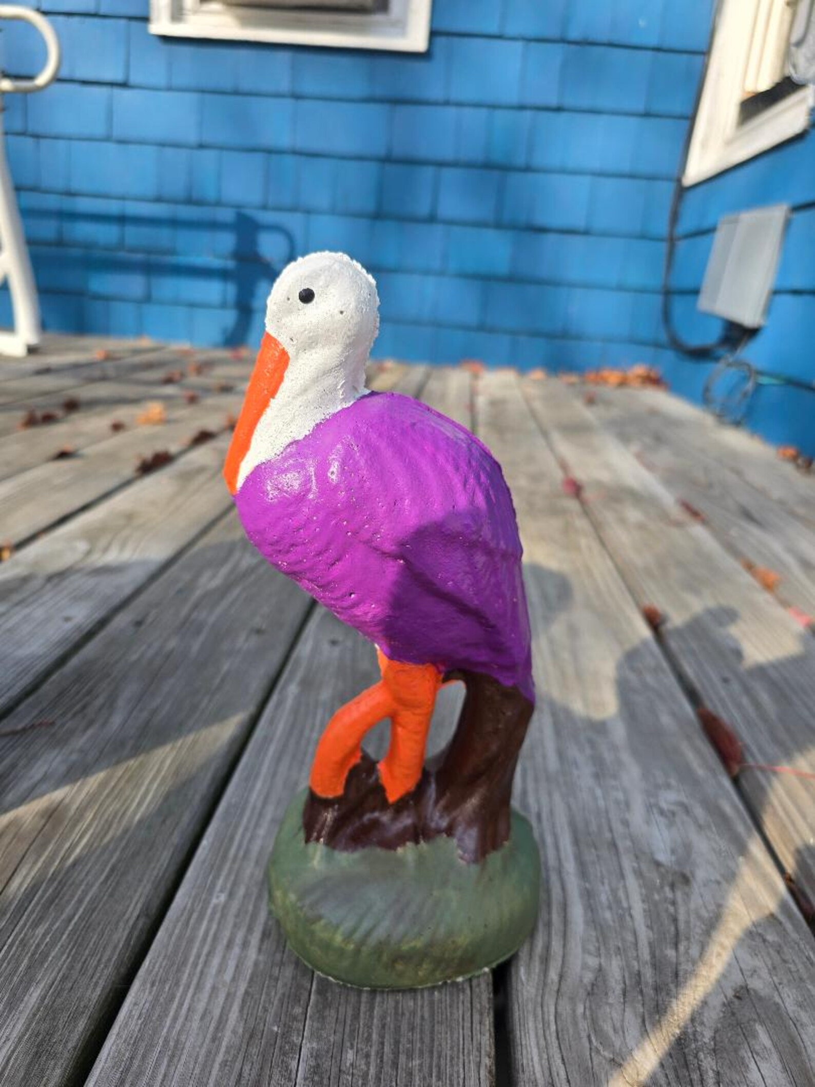New Beautiful Concrete Stone Made Painted Crane Please Choose 1. - Etsy
