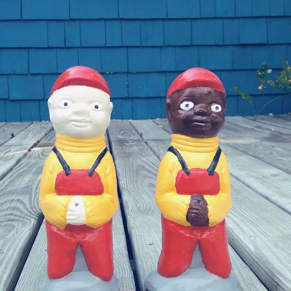 Black Boy Fishing Statue Etsy