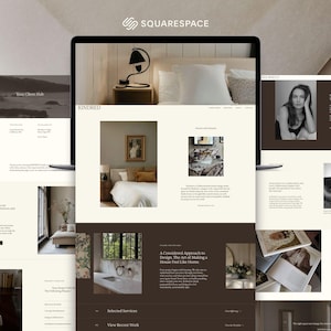 Minimal Squarespace Template, Portfolio Theme for Designers & Creatives,  Luxury Website Template, Premium Squarespace design