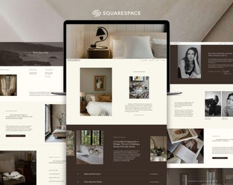 Minimal Squarespace Template, Portfolio Theme for Designers & Creatives,  Luxury Website Template, Premium Squarespace design