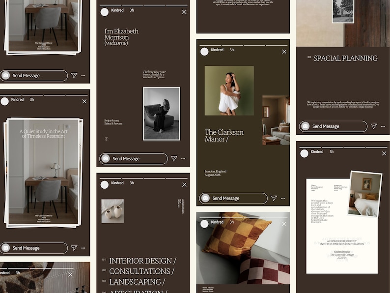 Canva Instagram Templates for Interior Designers | Minimalist Social ...