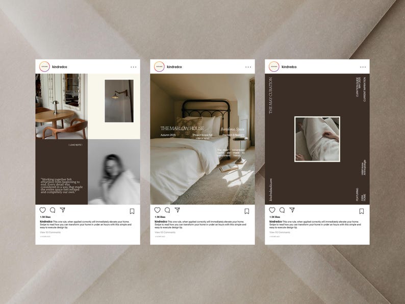 Canva Instagram Templates for Interior Designers | Minimalist Social ...
