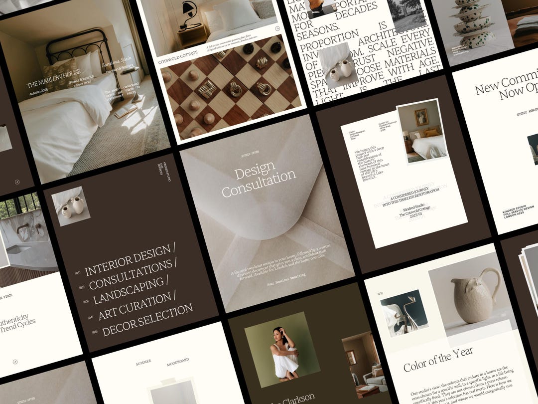 Canva Instagram Templates for Interior Designers | Minimalist Social ...