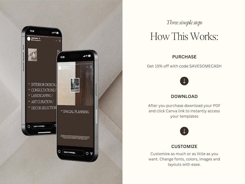 Canva Instagram Templates for Interior Designers | Minimalist Social ...
