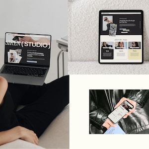 Bold Squarespace Website Template for Creatives | Modern Editorial Website for Agencies, Coaches & Social Media Managers image 8