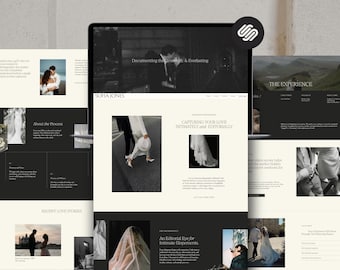 Squarespace Website Template for Wedding Photographers | Editorial Portfolio with Client Booking