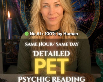 No AI Same Hour Pet Psychic Reading, Dog and Cat Intuitive Insight, Animal Communication, Personalized Pet Guidance
