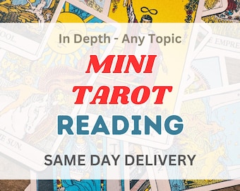 Mini Tarot Reading Same Day Psychic One Hour, Energy Aura Reading, One Question Tarot Psychic Medium, Career Spell