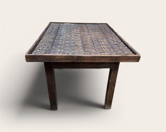 Vintage Hand-Carved Dogon Coffee Table from the Dogon People of Mali, W Africa