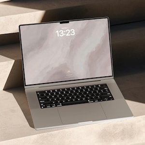 Fondo de pantalla abstracto beige para Macbook y Windows (descarga digital)