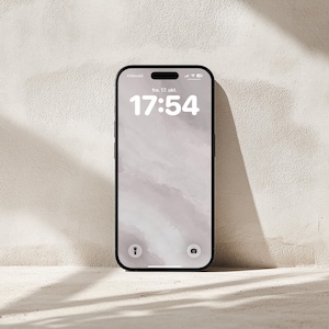 Beżowa, abstrakcyjna, minimalistyczna tapeta na telefon | Pobierz cyfrowo na iPhone'a i Androida