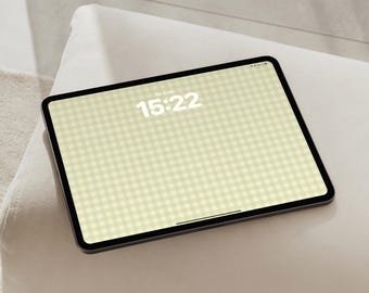Geel geruit behang | iPad, Android tablet (digitale download)