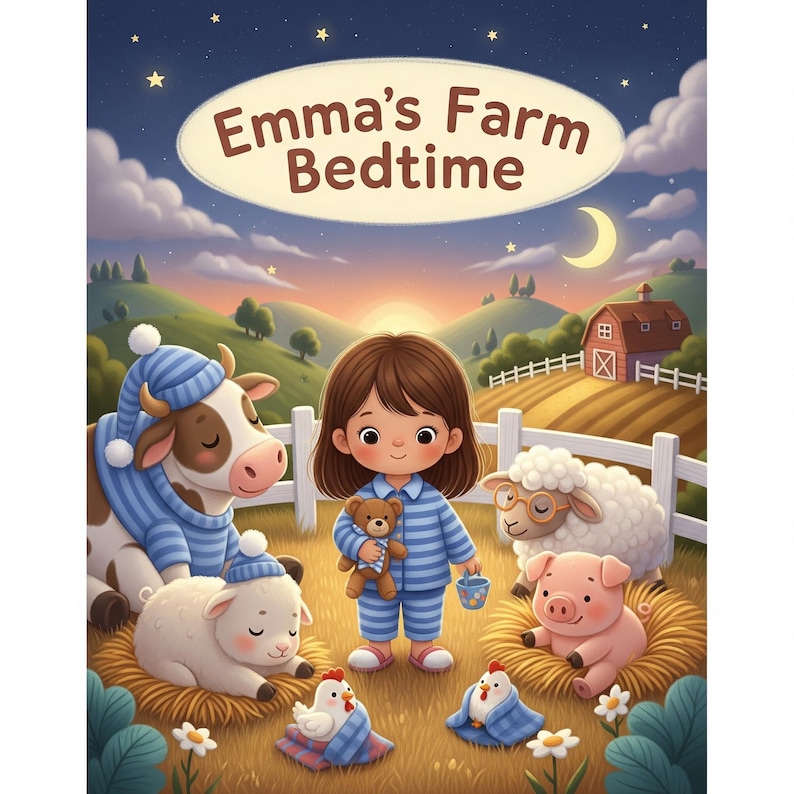 Personalized Farm Animal Bedtime Story Book: Custom Children's Gift ...