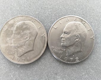 1971年 アイゼンハワー アメリカ 1ドル硬貨 - D ミントマーク