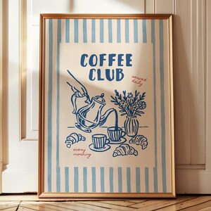 Coffee club sign wall decor for kitchen coffee station