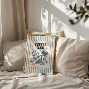 Retro coffee bar wall art printable