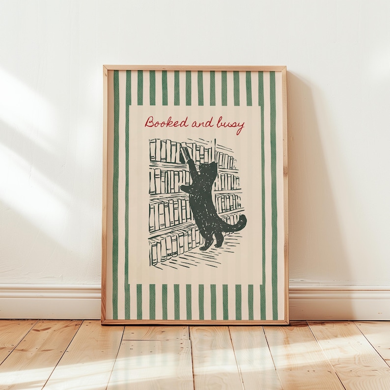 Book lover wall art for cozy reading nook decor