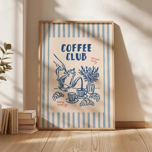 Cozy coffee themed wall art for kitchen