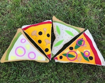 Pizza Party Pillow - Pizza Slice Felt Sewing Pattern with Instructions