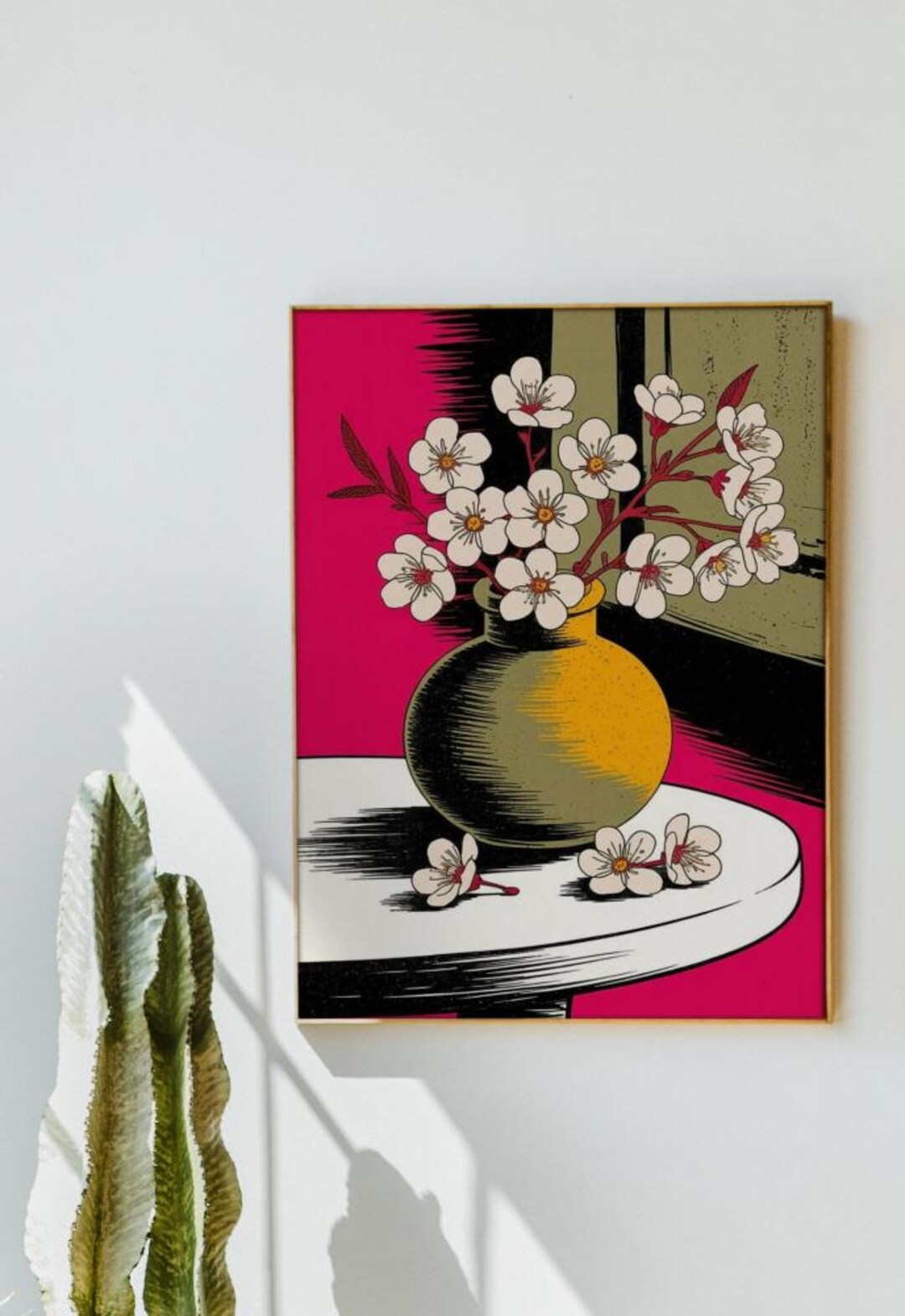 Modern Floral Vase Art Print – Instant Digital Download - Etsy