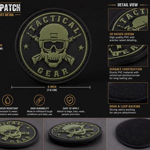 Benutzerdefinierter 3D PVC Gummi Patch, personalisiertes Logo Abzeichen, taktische Moral Patch