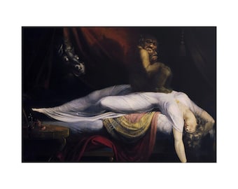 The Nightmare Art Print: Henry Fuseli, Gothic Halloween Decor
