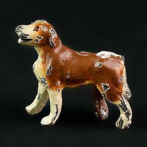 Vintage Dog Miniature Mini Teeny Tiny 1 Inch Chippy