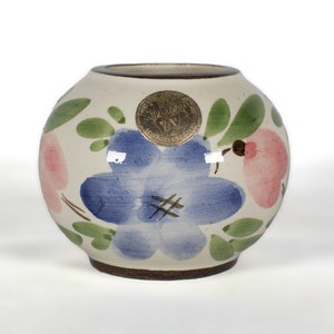 Finland Kupittaan Savi Small Pot Blue Pink Green Black