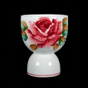 Vintage Lefton Regal Rose Americana Double Egg Cup MCM Heerlijk!