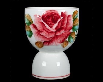 Vintage Lefton Regal Rose Americana Double Egg Cup MCM Lovely!