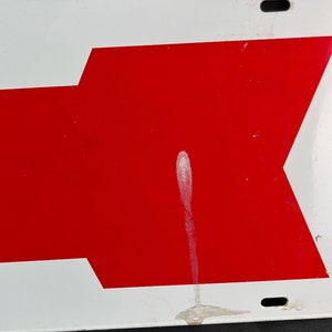 Vintage Red Arrow Metal Double Sided Sign Industrial Rusty Chippy 2/2 ...