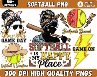 100+ Softball PNG Bundle clipart, Softball Lover, Softball Family,Softball Vibes Png,Softball Coquette, Sport Shirt Design Png, Digital File