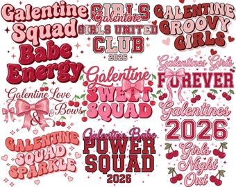 Galentine Gang png,Galentine's Crew 2026 png, Love For my Tribe Coquette, Galentine's shirt, Funny Valentines png, Galentine's Crew.