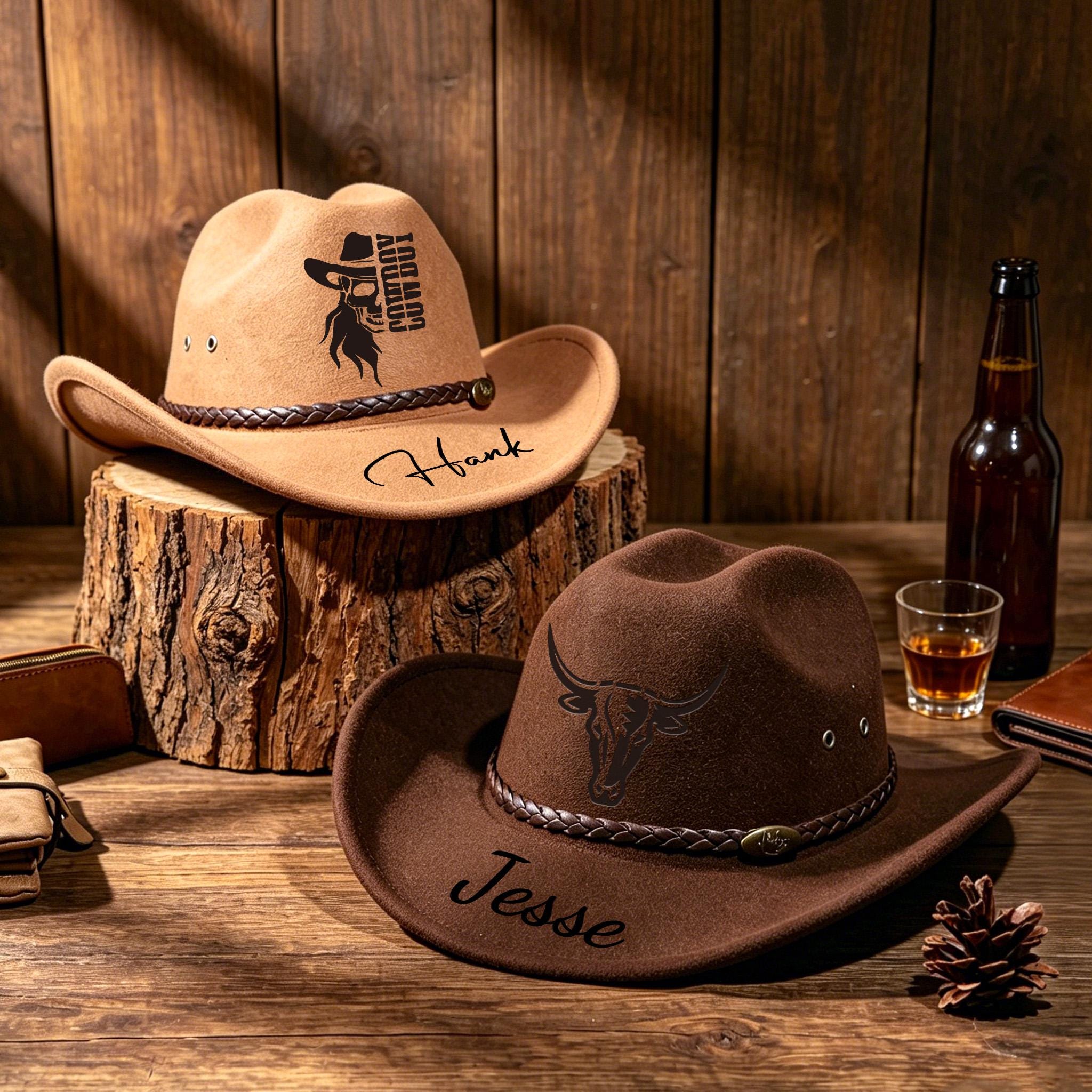 Unisex Hand-Painted Tan Fedora Hat Deer Motif s-l1200.png main image 2