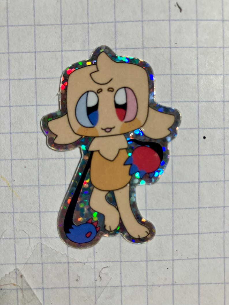 Mini Goob Roblox Dandy’s World Holographic Glitter Sticker - Etsy
