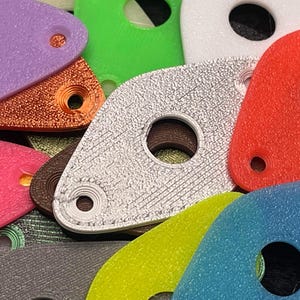 GLOW and METALLIC 3D Printed Guitar Diamond Jack Plates