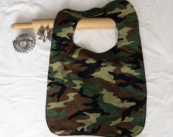 Camouflage Adult Size Bib - ready to ship