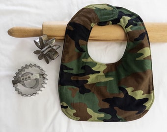 Camouflage Baby Bib - ready to ship