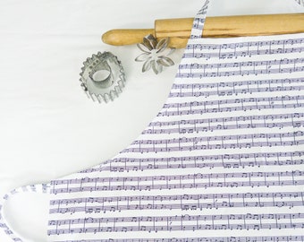 Music Note Adult Apron - ready to ship